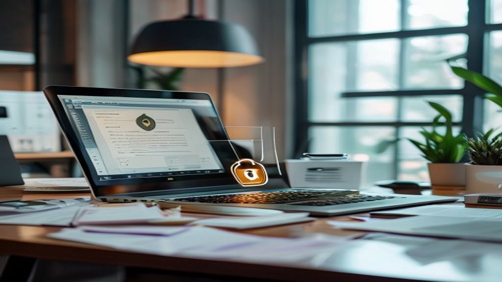 Aplikasi enkripsi file menampilkan antarmuka aman untuk melindungi data dengan algoritma kriptografi modern.