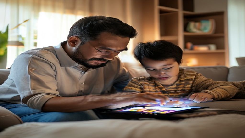 AI Image: aplikasi parental control illustration