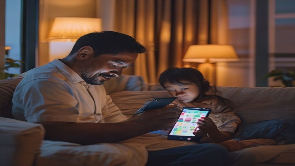 AI Image: aplikasi parental control illustration