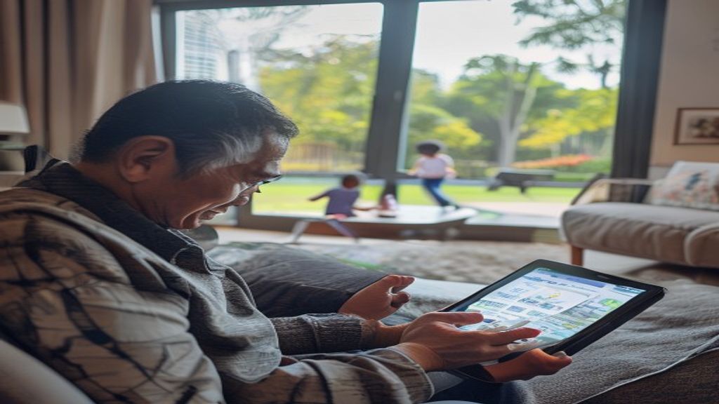 Tampilan antarmuka aplikasi pelacak HP menampilkan peta real-time lokasi perangkat.