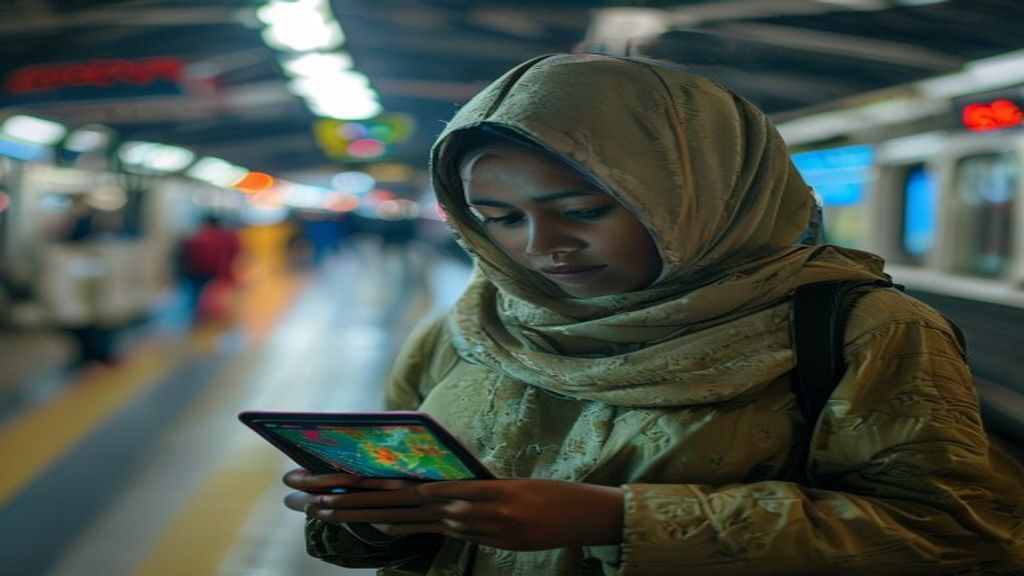 Tampilan antarmuka aplikasi pelacak HP menampilkan peta real-time dan opsi pemantauan lokasi.