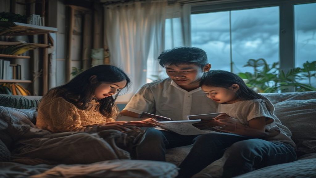 AI Image: asuransi untuk menghadapi bencana alam illustration
