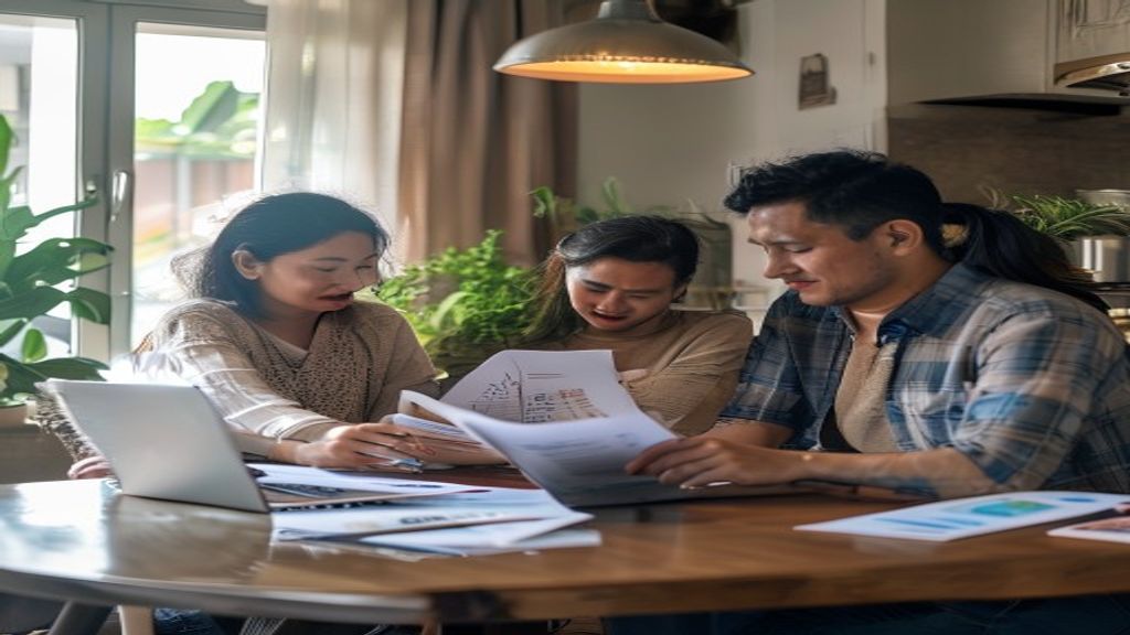 AI Image: strategi memilih asuransi keluarga illustration Ilustrasi langkah-langkah strategi memilih asuransi keluarga yang tepat untuk perlindungan finansial.